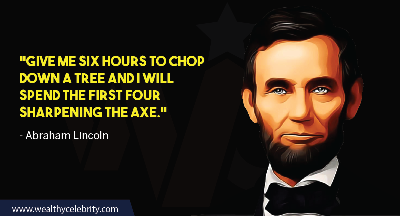 Abraham Lincoln about education - sharp axe
