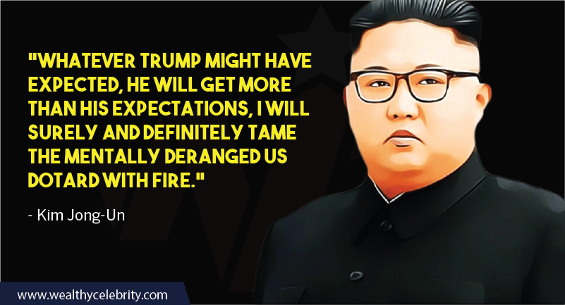 Kim Jong-Un about trump