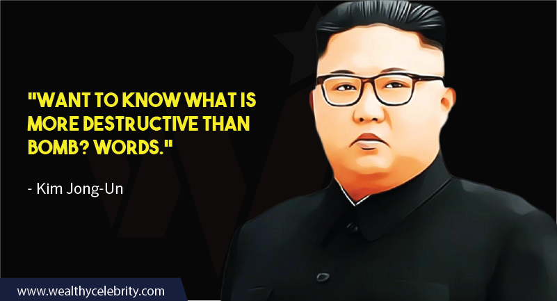 Kim Jong-Un quotes about bomb and destruction