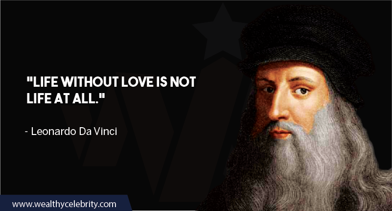 Leonardo DaVinci Quotes about love and life