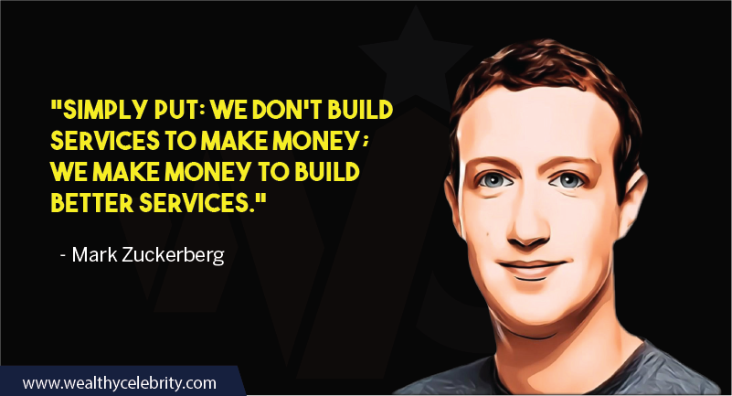 Mark Zuckerberg motivational quotes about making money and service