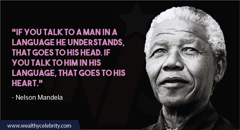 Nelson Mandela Quotes about language and love