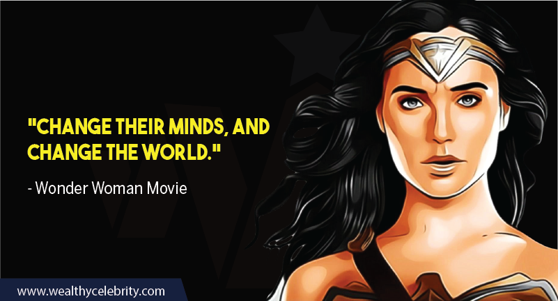 Wonder Woman Movie Quotes about Women empowerment and changing mindset