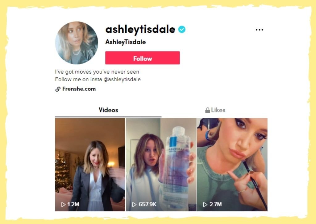 Ashley Tisdale on TikTok