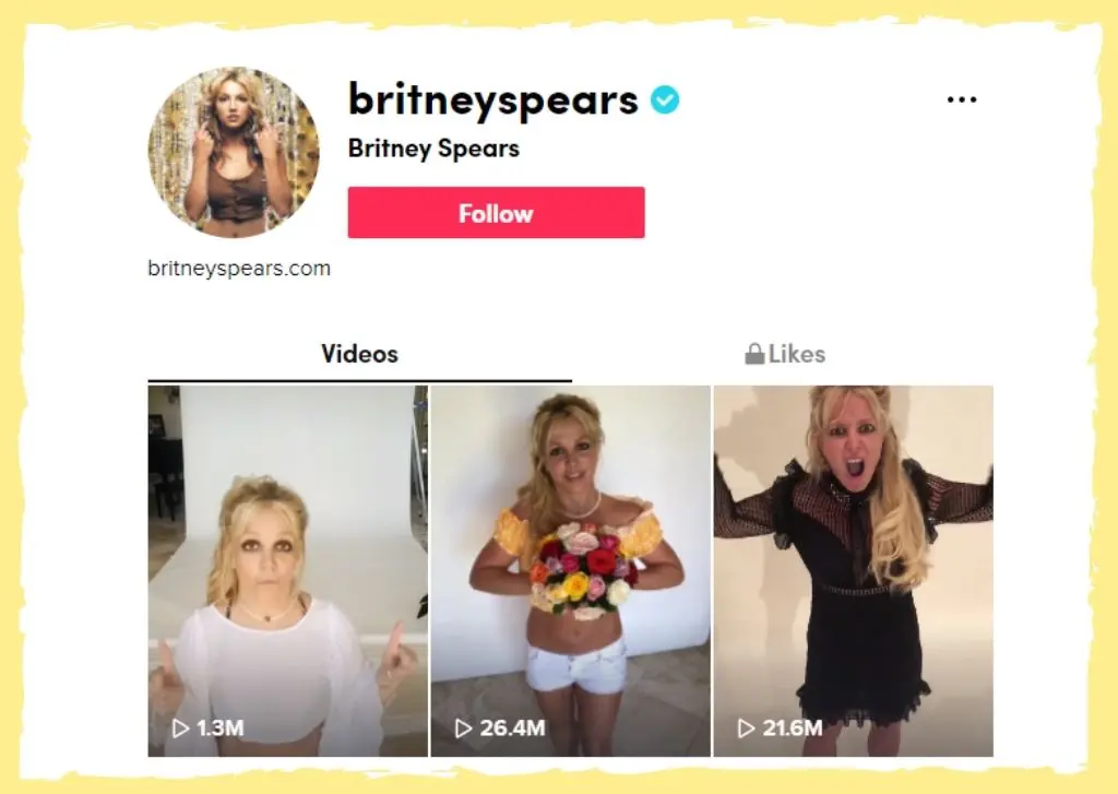 Britney Spears on TikTok