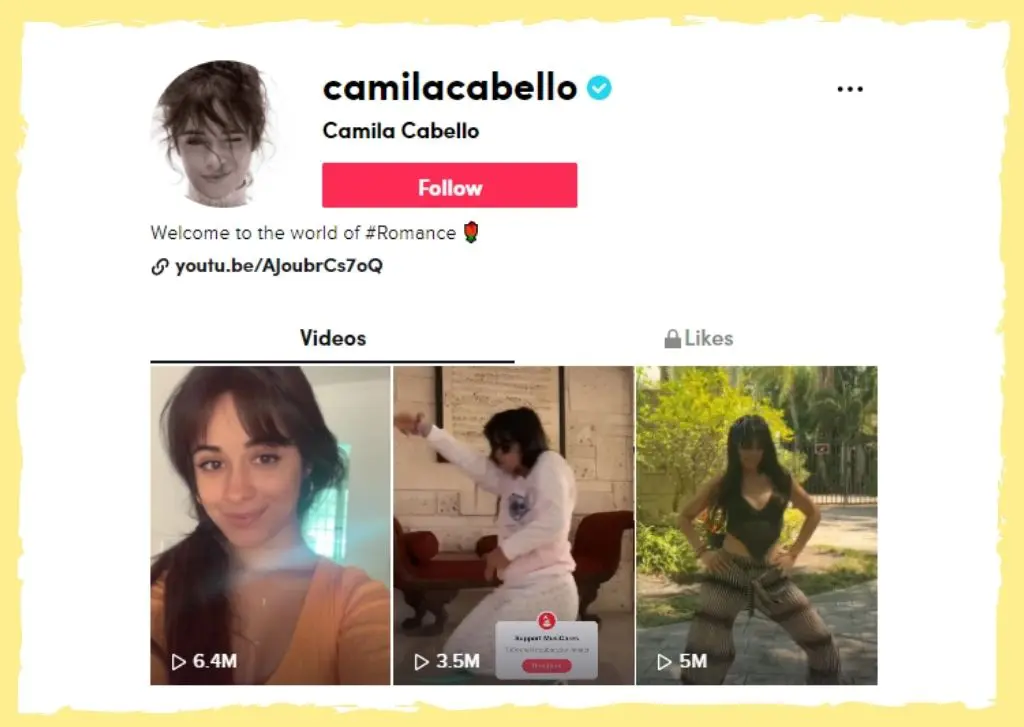 Camila Cabello on TikTok