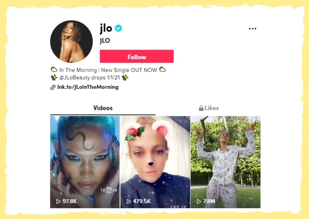 Jennifer Lopez on TikTok