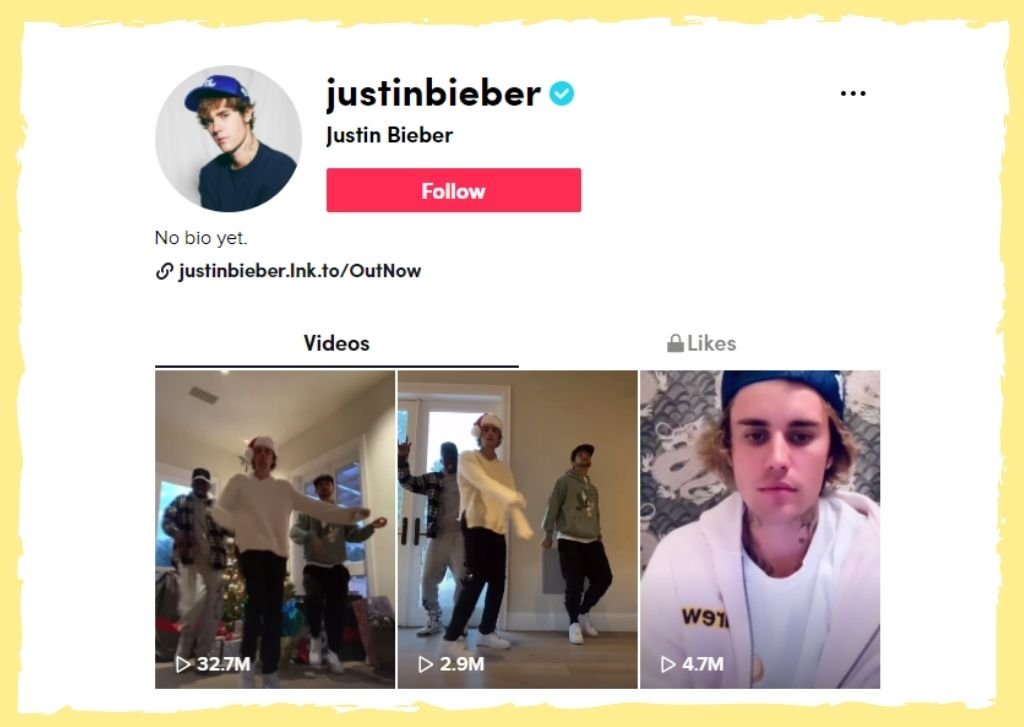 Justin Bieber on TikTok