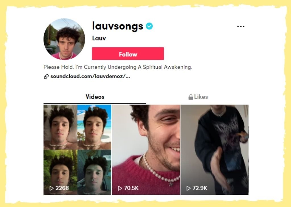 Lauv on TikTok