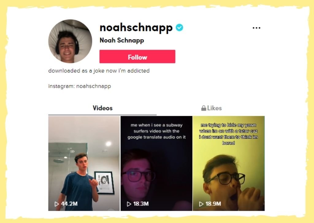 Noah Schnapp on TikTok