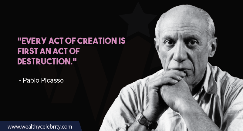 Pablo Picasso about creation