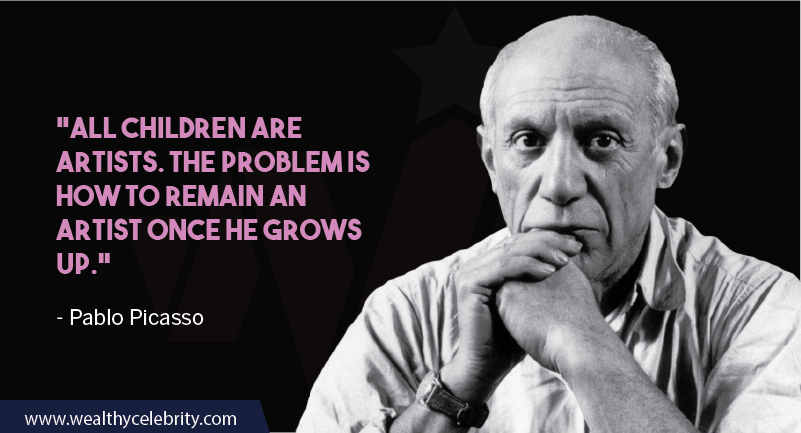 Pablo Picasso quotes about children artists