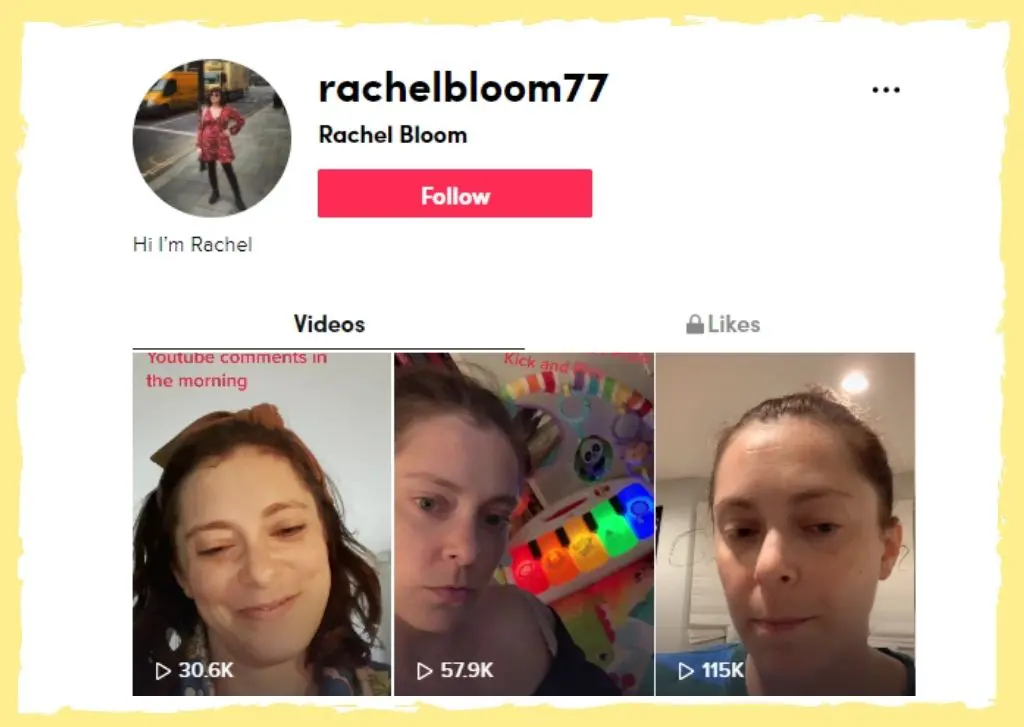 Rachel Bloom on TikTok