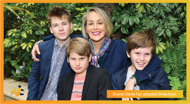 Sharon Stone adopted three boys