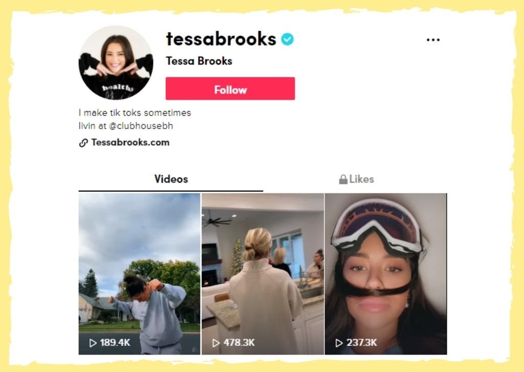 Tessa Brooks on TikTok