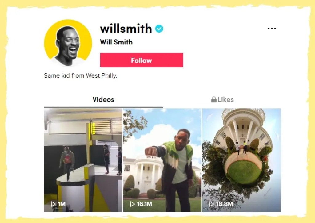 Will Smith on TikTok