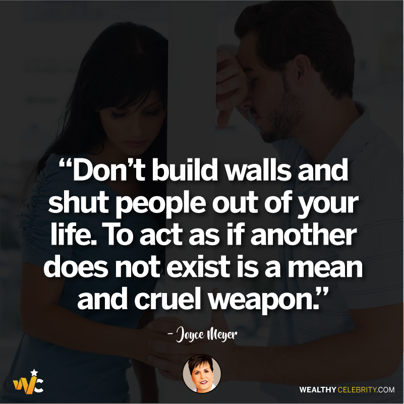 Joyce Meyer quotes about love and building walls between people