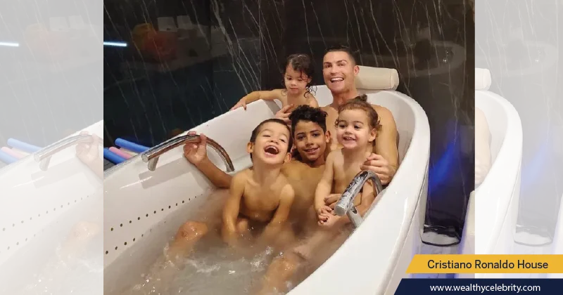 Cristiano Ronaldo house jaccuzi in funchal madeira with family