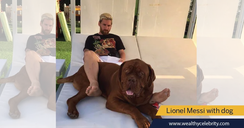 Lionel Messi House - Messi with his dog