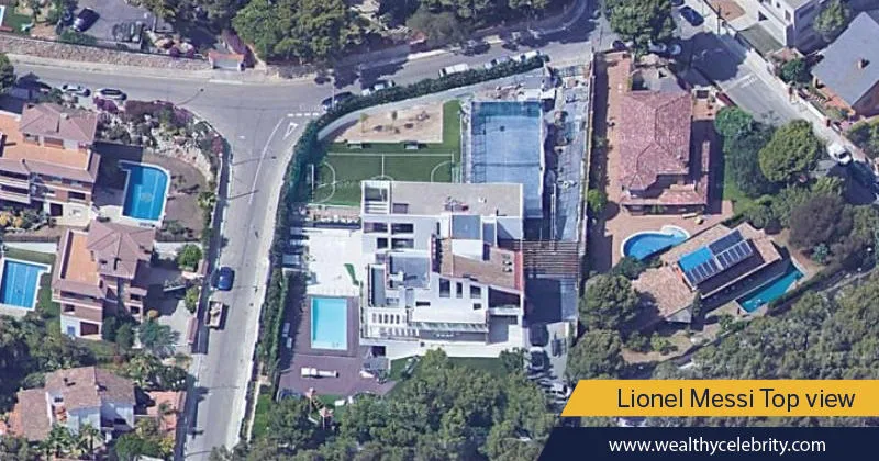 Lionel Messi House - bird eye top view