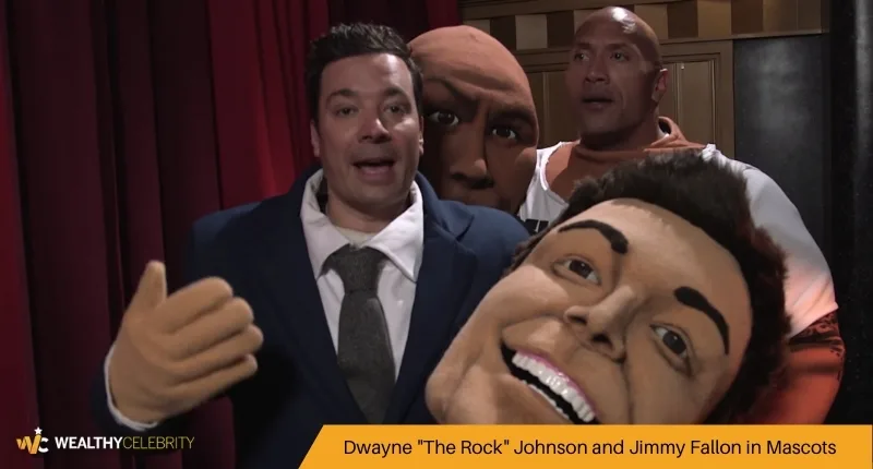 Dwayne The Rock Johnson and Jimmy Fallon in Mascots