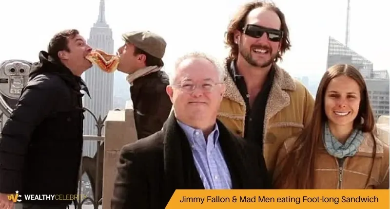 Jimmy Fallon & Mad Men eating Foot-long Sandwich
