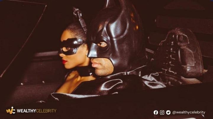 Ciara and Russell Wilson as Catwoman and Batman 