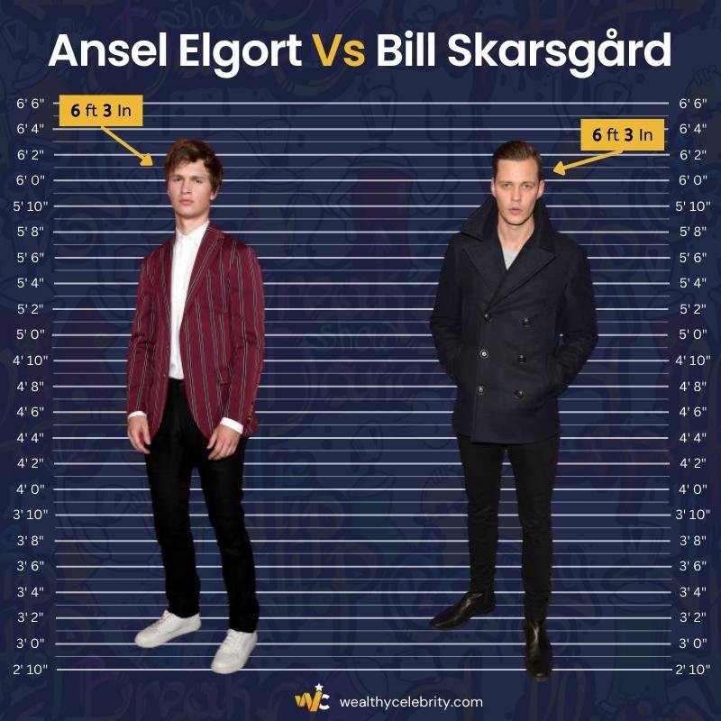 Ansel Elgort Height Vs Bill Skarsgård