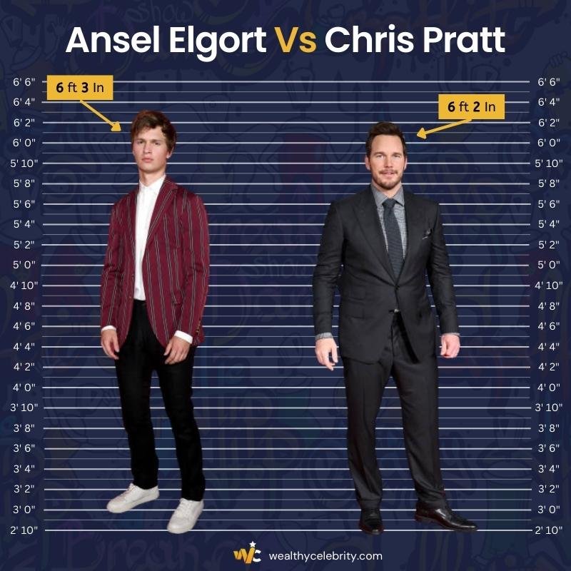 Ansel Elgort Height Vs Chris Pratt