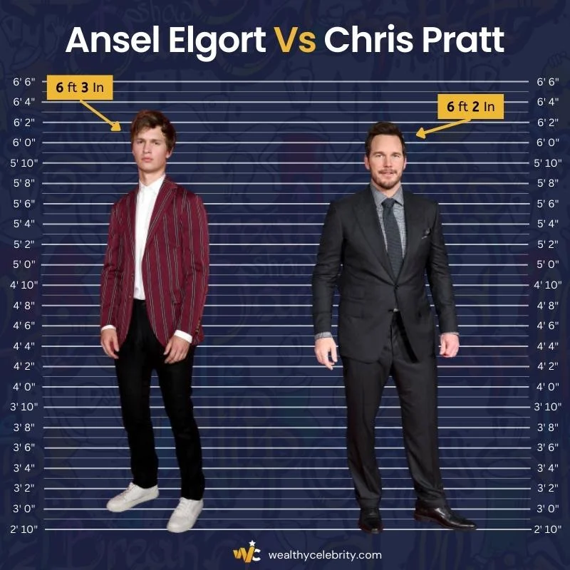 Ansel Elgort Height Vs Chris Pratt