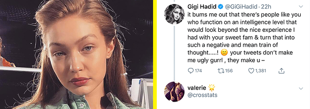 Gigi Hadid Savage Reply