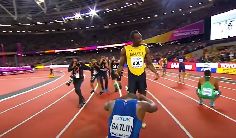 When Justin Gatland Showed Respect To Usain Bolt After Defeating Him 