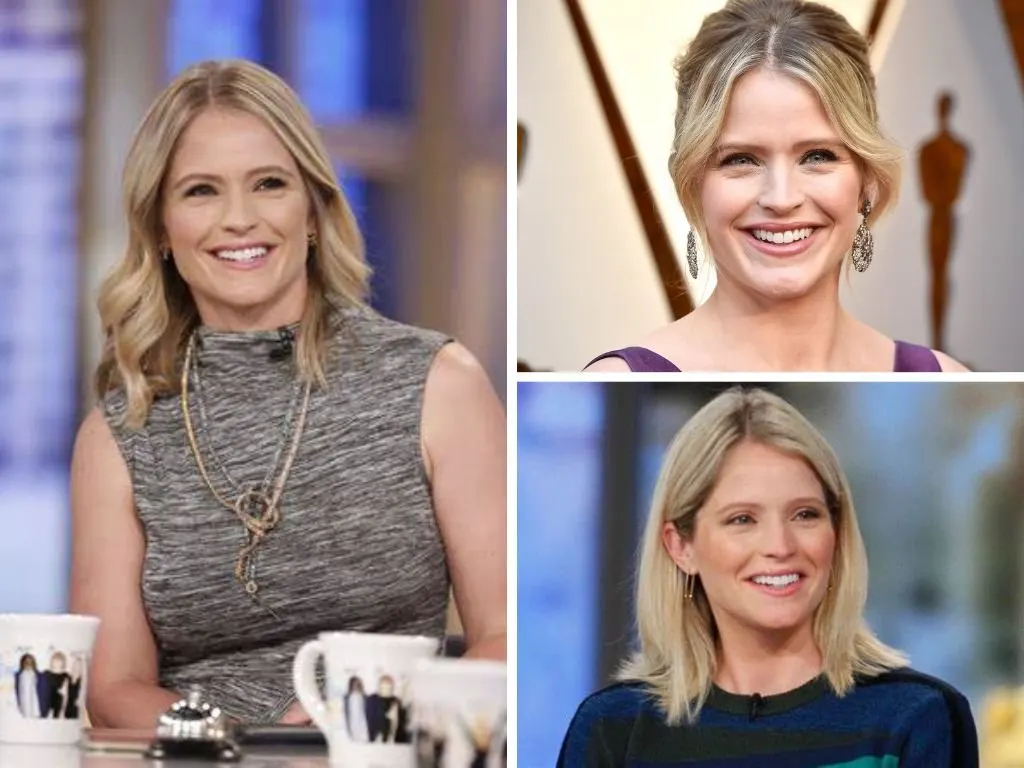 Pictures of Sara Haines from different interviews